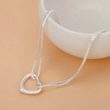 925 Sterling Silver Heart Bracelet for Women Wedding Jewelry