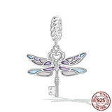 Dragonfly Pendant Charm 925 Sterling Silver for Bracelets