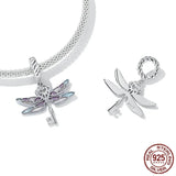 Dragonfly Pendant Charm 925 Sterling Silver for Bracelets