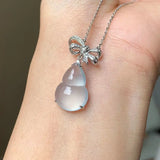 Glass Chalcedony Gourd Pendant Inlaid Style Female