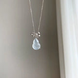 Glass Chalcedony Gourd Pendant Inlaid Style Female