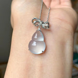 Glass Chalcedony Gourd Pendant Inlaid Style Female