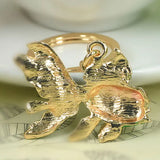 Butterfly Tail Fish Rhinestone Keychain Charm Pendant Gift