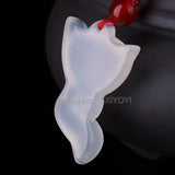 Chinese Agate Jade Fox Pendant Necklace Handmade Lucky Blessing Jewelry
