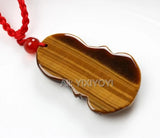 Natural Tiger Eye GuanYin Pendant Necklace Lucky Charm Fine Jewelry