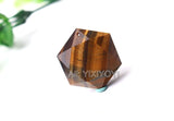 Chinese Tiger Eye 6 Star Pendant + Rope Necklace Fine Jewelry
