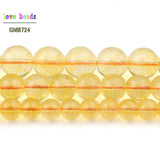 Citrines Transparent Glass Crystal Beads Round Loose Beads