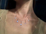 Water Drop Tassel Necklace Women Party Jewelry Choker