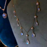 Water Drop Tassel Necklace Women Party Jewelry Choker