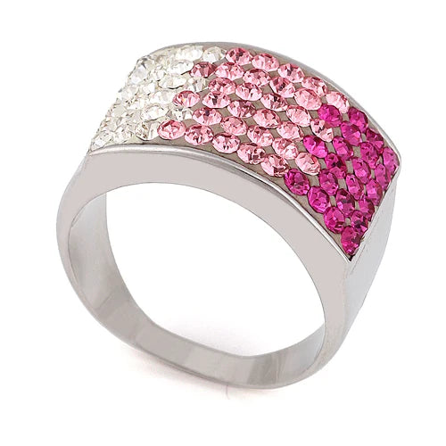 Multicolor Crystal Wedding Rings for Woman