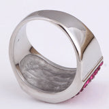 Multicolor Crystal Wedding Rings for Woman