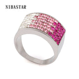 Multicolor Crystal Wedding Rings for Woman