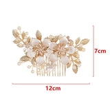 Crystal Golden Leaf Hair Jewelry Bridesmaid Tiara Flower Hair Pin