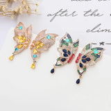 CZ Butterfly Earrings for Wedding, Crystals Earring