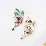 CZ Butterfly Earrings for Wedding, Crystals Earring