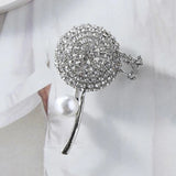 Dandelion Shape Brooch Cubic Zircon Jewelry Pin for Women Girls