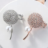 Dandelion Shape Brooch Cubic Zircon Jewelry Pin for Women Girls