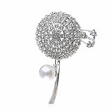 Dandelion Shape Brooch Cubic Zircon Jewelry Pin for Women Girls