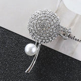 Dandelion Shape Brooch Cubic Zircon Jewelry Pin for Women Girls