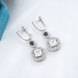 Zircon Tassel Earrings Sterling Silver 925 Jewelry