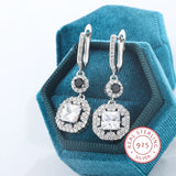 Zircon Tassel Earrings Sterling Silver 925 Jewelry