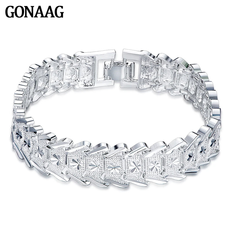 925 Silver Wedding Chain Bracelet High Classic Jewelry
