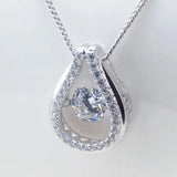 925 Sterling Silver Dancing Diamond CZ Women's Pendant