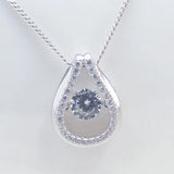 925 Sterling Silver Dancing Diamond CZ Women's Pendant