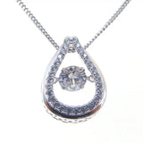 925 Sterling Silver Dancing Diamond CZ Women's Pendant