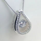 925 Sterling Silver Dancing Diamond CZ Women's Pendant
