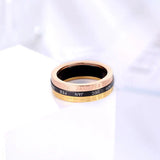 Rotated Ring Titanium Steel Top Woman Love Ring Gift