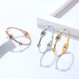 Crystal Woman Bracelet Stainless Steel Bangle