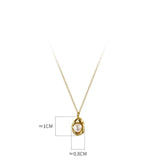 925 Silver Geometric Pearl Clavicle Chain Necklace Pendant
