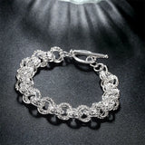 925 Silver Circle Bracelet Women's Jewelry Gift