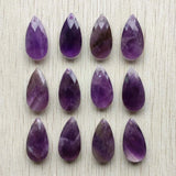 12pcs/Lot Amethyst Water Drop Charms for DIY Jewelry Making