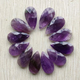 12pcs/Lot Amethyst Water Drop Charms for DIY Jewelry Making