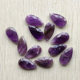 12pcs/Lot Amethyst Water Drop Charms for DIY Jewelry Making