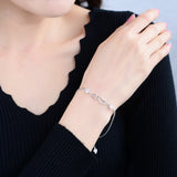 925 Silver Heart Bracelet Women's Jewelry Anniversary Accessories