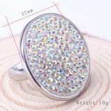 Crystal Stainless Steel Ring for Women