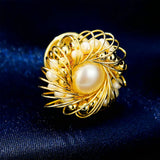 Pearl Collar Pin for Women, Scarf Buckle for Ladies