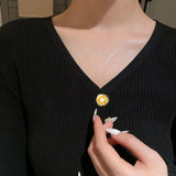 Pearl Collar Pin for Women, Scarf Buckle for Ladies