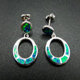 Fire Opal Earrings 925 Sterling Silver Stud Earrings For Women