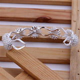 Fireworks Bangles 925 Sterling Silver Cuff Bracelet for Women