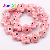 14mm Mixcolor Evil Eye Ceramic Beads for Jewelry Making