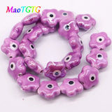 14mm Mixcolor Evil Eye Ceramic Beads for Jewelry Making