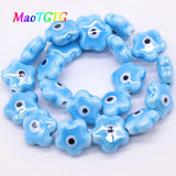 14mm Mixcolor Evil Eye Ceramic Beads for Jewelry Making