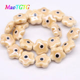 14mm Mixcolor Evil Eye Ceramic Beads for Jewelry Making