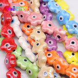 14mm Mixcolor Evil Eye Ceramic Beads for Jewelry Making
