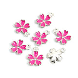 Flowers Charms Enamel Pendants DIY Earrings Necklace Bracelets