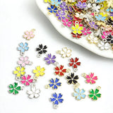Flowers Charms Enamel Pendants DIY Earrings Necklace Bracelets